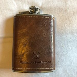 Vintage Gentlemen 4oz Stainless Steel Flask